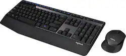 Logitech - MK345 Full-size Wireless Membrane Keyboard and Mouse Combo for PC, Laptop with Palm Rest - Graphite - Front_Zoom