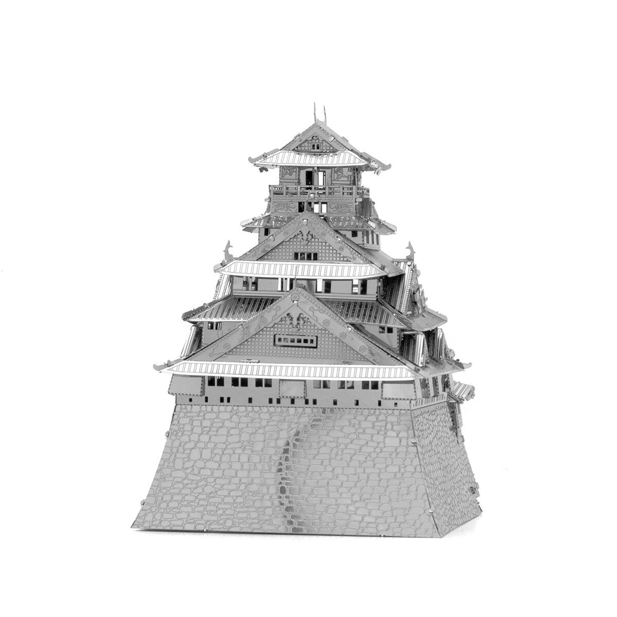 Alt View 2. Metal Earth - Metal Earth Premium Series Osaka Castle 3D Metal Model Kit Fascinations - Silver.