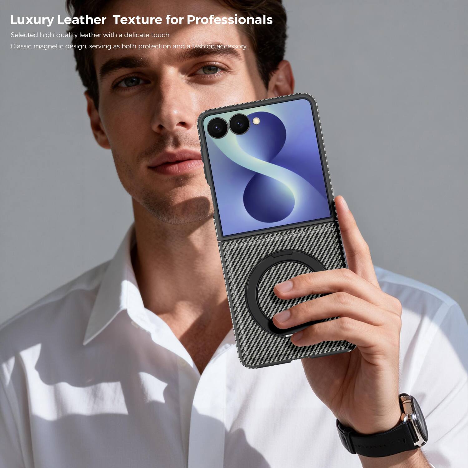 Luxury Leather Texture for Professionals

Selected high-quality leather with a delicate touch. Classic magnetic design, serving as both protection and a fashion accessory.