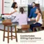 Curved Seat Comfortable Sitting Experience Ergonomic Low Backrest