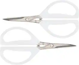 Escali - Joyce Chen Original Unlimited Kitchen Scissors 2-Pack w/ Handles - White
