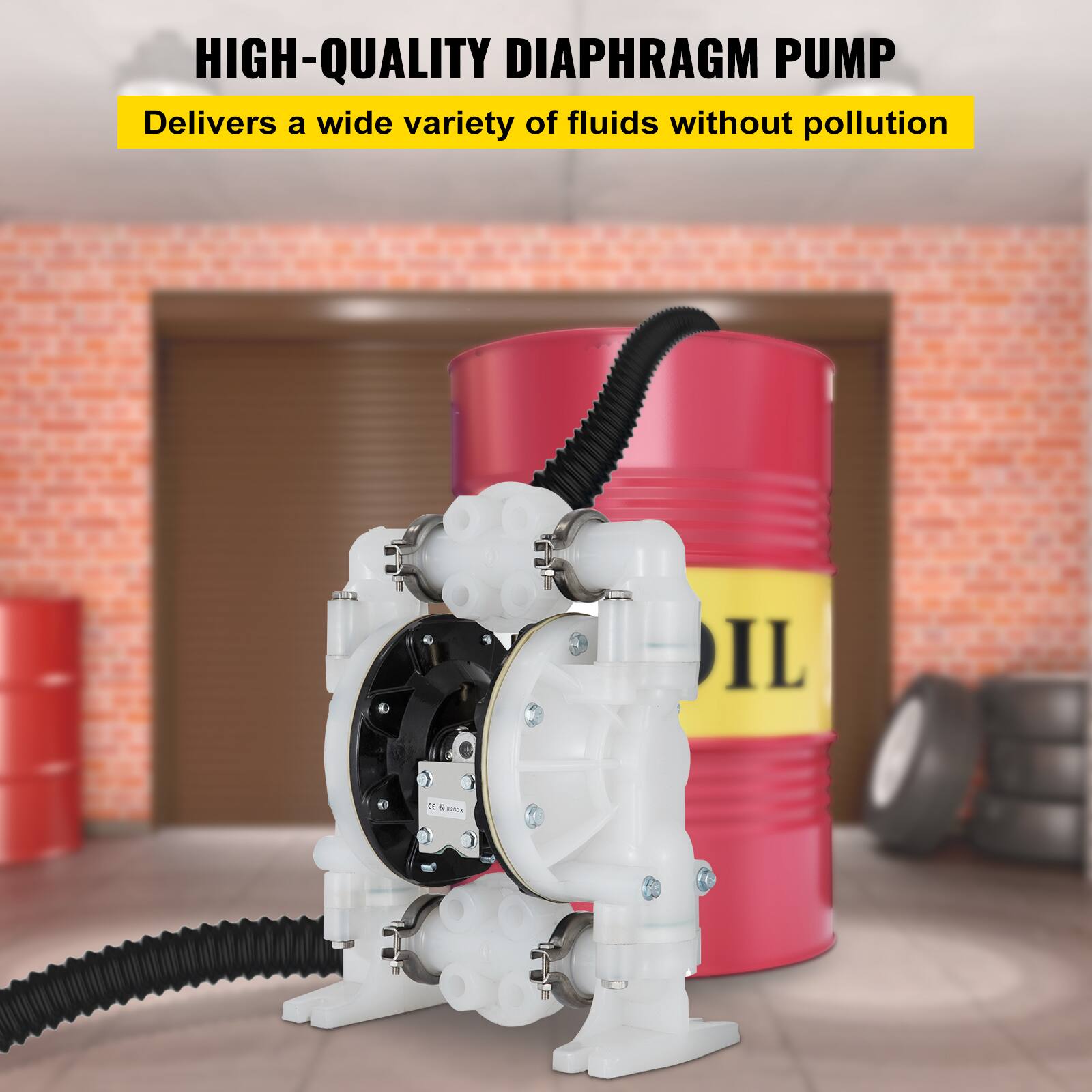 HIGH-QUALITY DIAPHRAGM PUMP  
Delivers a wide variety of fluids without pollution