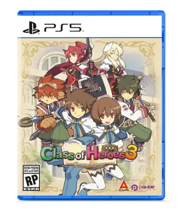 PS5 Class of Heroes 3 Remaster RATING PENDING COTE et ATTENTE RP A ESRB P paube ACQUIRE - RP (Rating Pending)