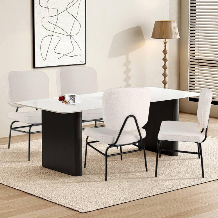 Back. Hivvago - Modern Beige Upholstered Ergonomic Padded Accent Chair - Beige.