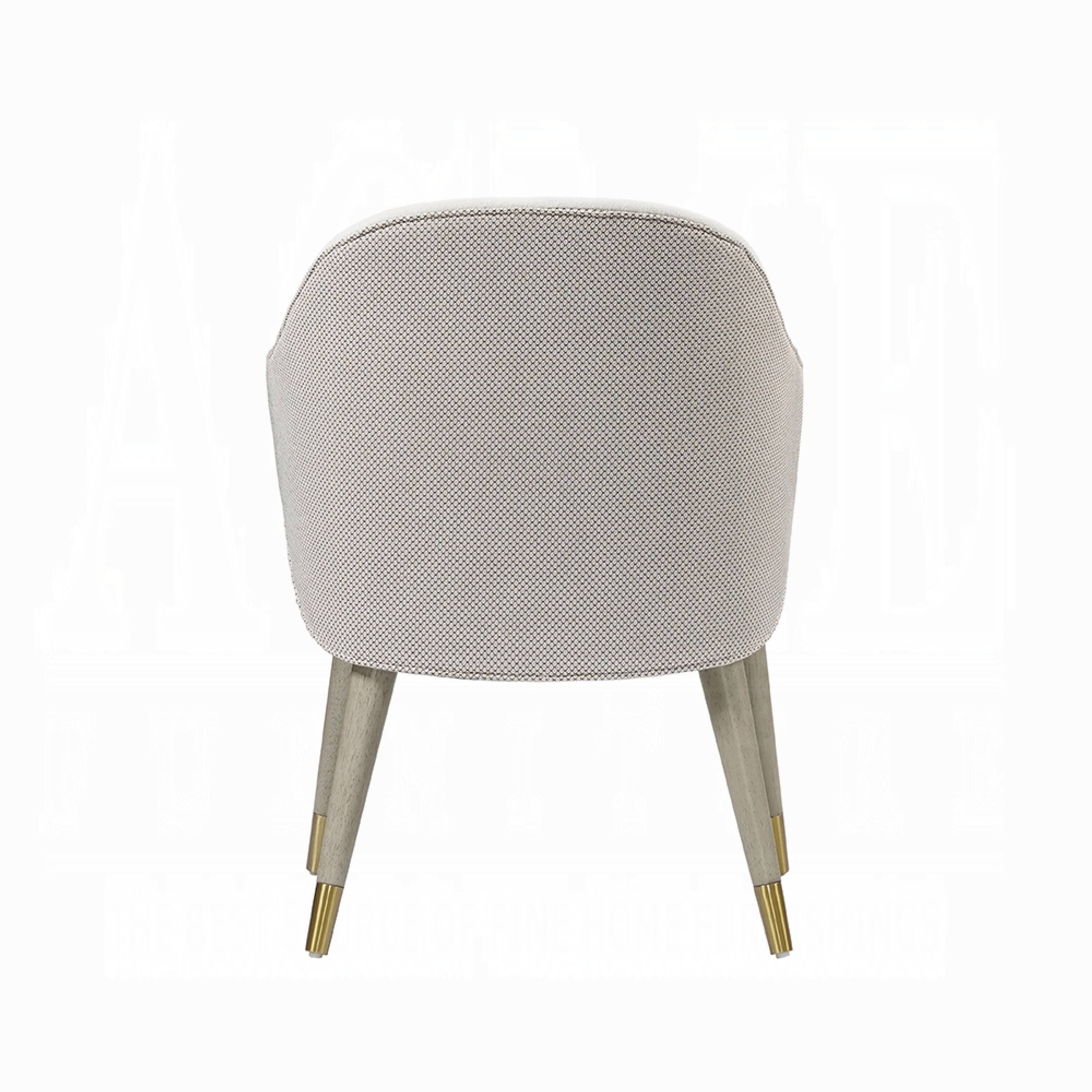 Alt View 2. Manhattan Lane - Arity Side Dining Chair Set of 2, Modern Light Gray Fabric, Gold Metal - Gray, Gold.