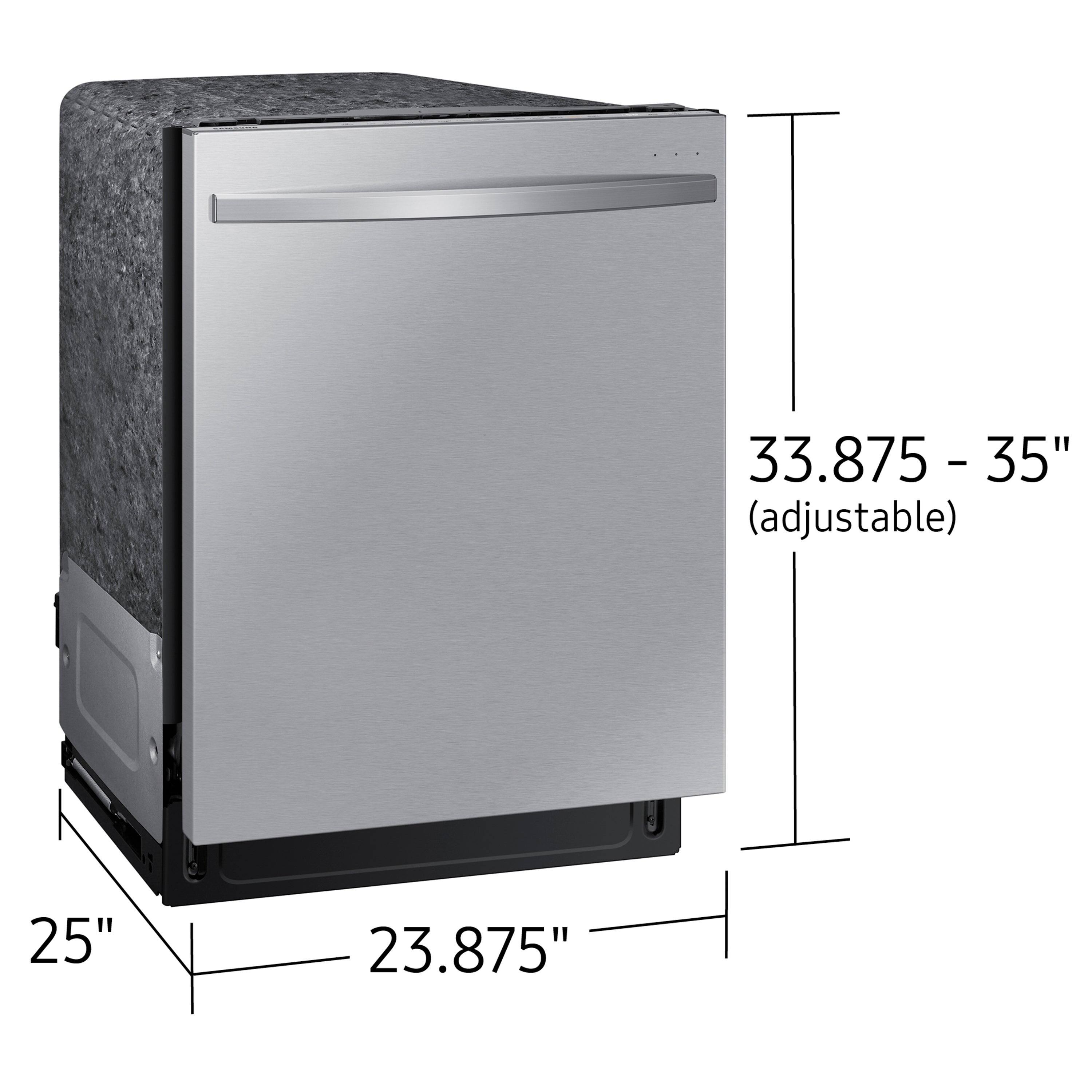 Alt View 10. Samsung - 24" AutoRelease Dry Smart Built-In Stainless Steel Tub Dishwasher with 3rd Rack, StormWash+, 42 dBA - Stainless steel.