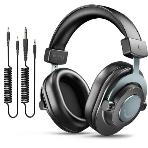 FIFINE - H8 Studio Monitor Headphones – Over-Ear, 50mm Drivers, Detachable 3.5mm/6.35mm Cables, PC/Mixer/Amplifier