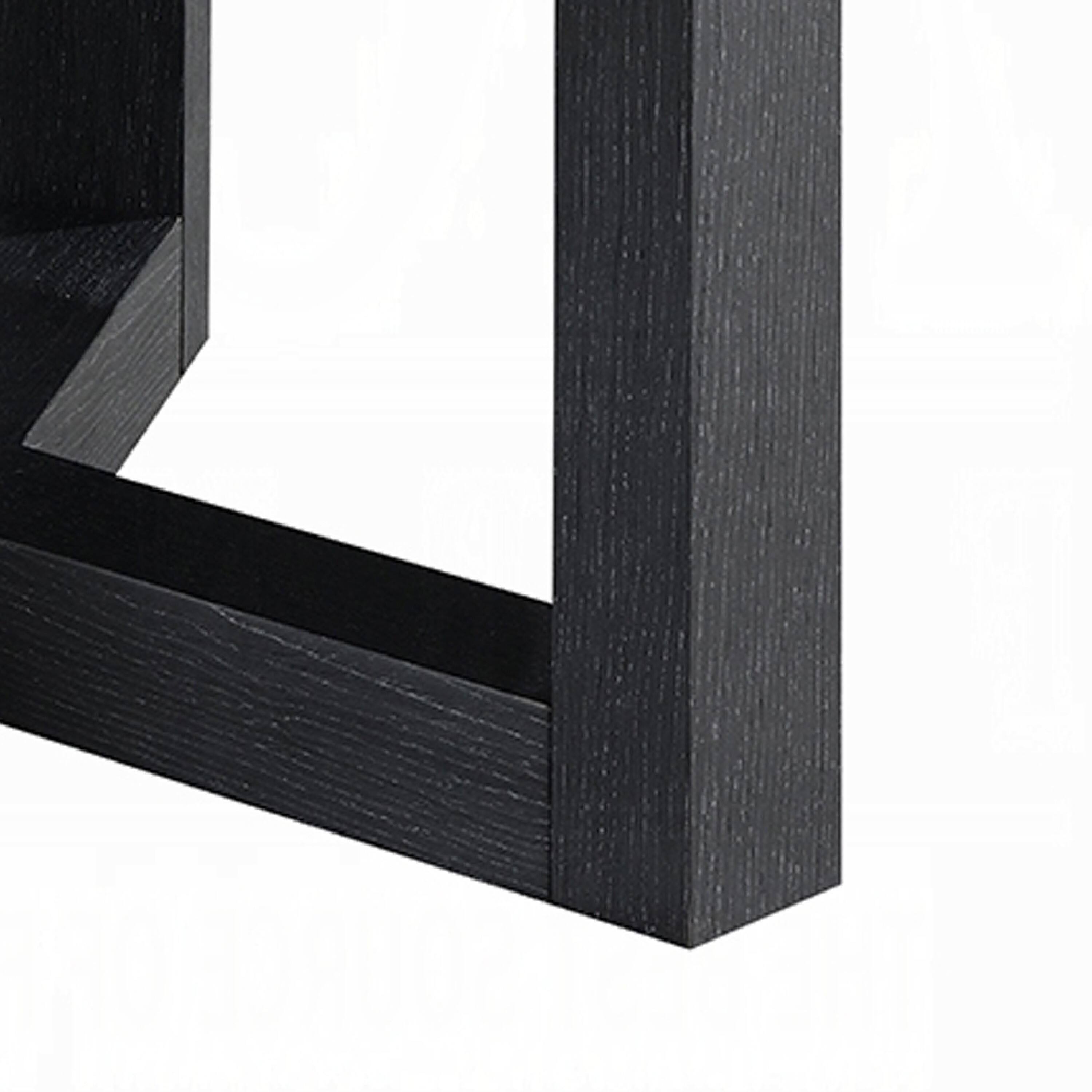 Alt View 3. Manhattan Lane - Kia Coffee Table, Round Marble Top, Three Leg Wood Base,24 Inch - Black.
