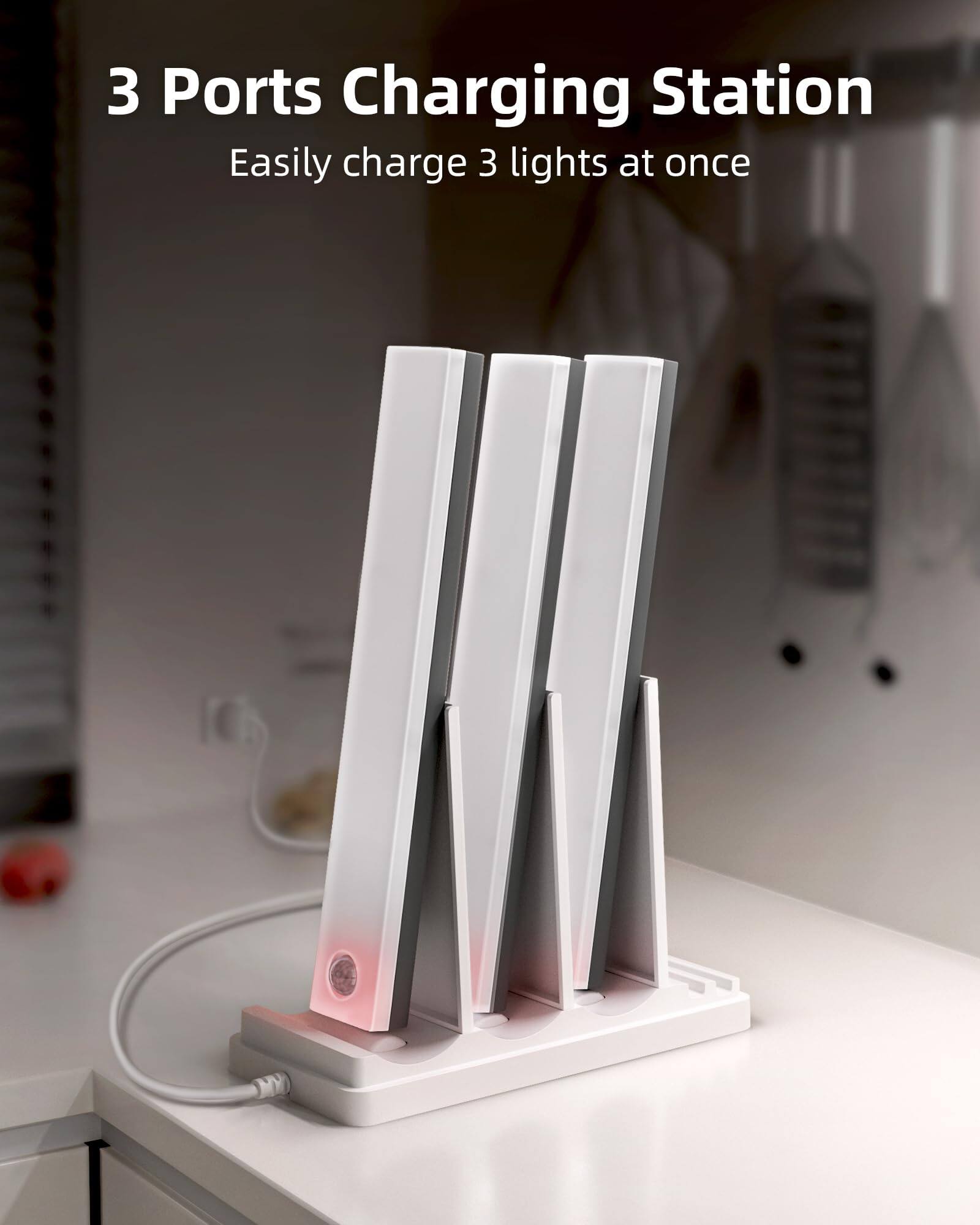 3 Ports Charging Station  
Easily charge 3 lights at once