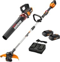 WORX - 40V 13" Cordless Grass Trimmer & Leaf Blower Combo Kit (2 x 2.0 Ah Batteries & 1 x Charger) - Black - Front_Zoom