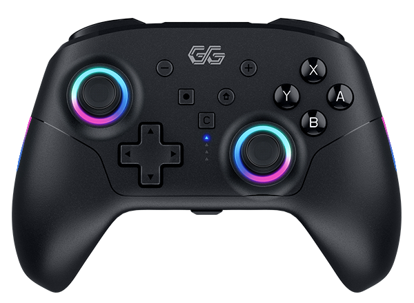 Alt View 1. GG Gear - GRIPZ Racing Wheel + RGB Wireless Controller Bundle for Nintendo Switch 2 - Red - Multicolor.