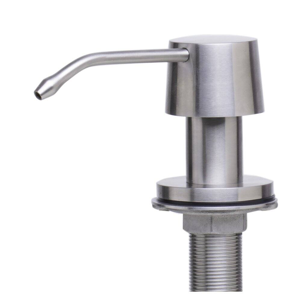 Alt View 1. Alfi - Solid Brushed Stainless Steel Modern Soap Dispenser - Silver.