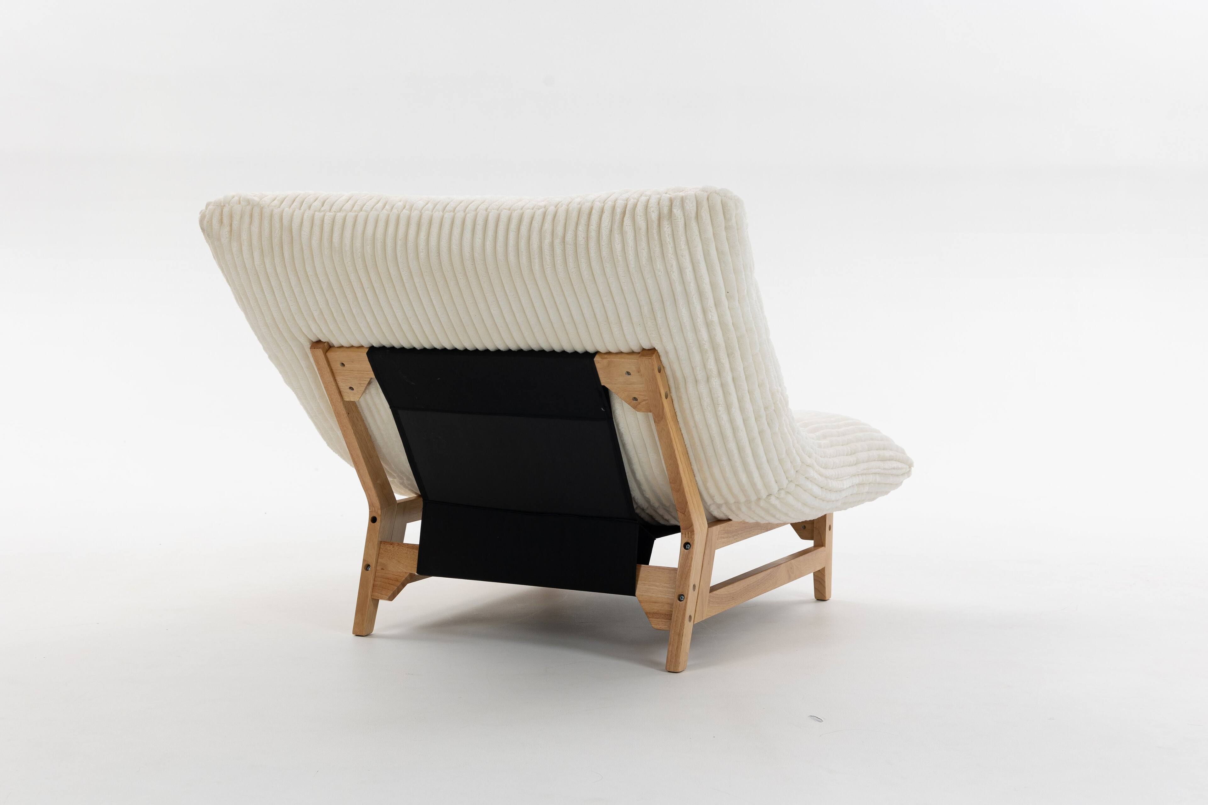 Alt View 2. LOVMOR - Oversized Corduroy Bean Bag Chairs For Living Room Bedroom Reading Textured Ribbed Cozy Spacious Indoor Lounge - Off White.