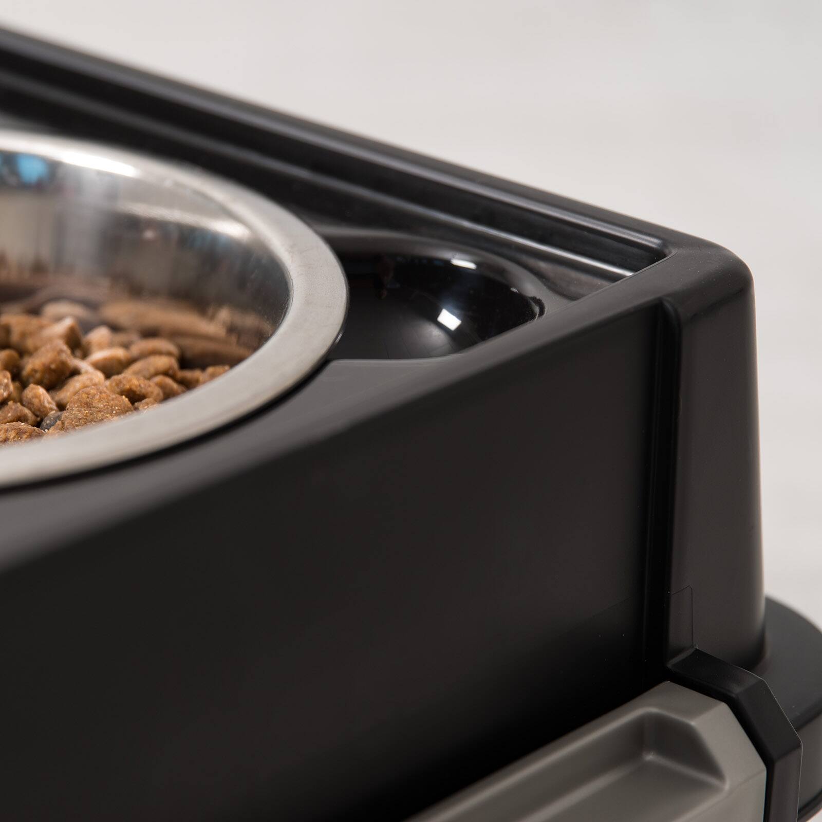 Alt View 4. IRIS USA - IRIS USA Elevated Dog Food Bowl with Airtight Pet Food Storage Container - Black.