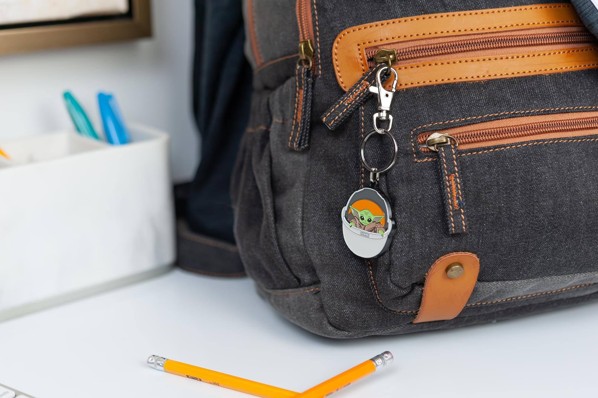 Alt View 4. SalesOne LLC - Star Wars: The Mandalorian The Child Keychain Pendant | Baby Yoda In Carriage - Green.