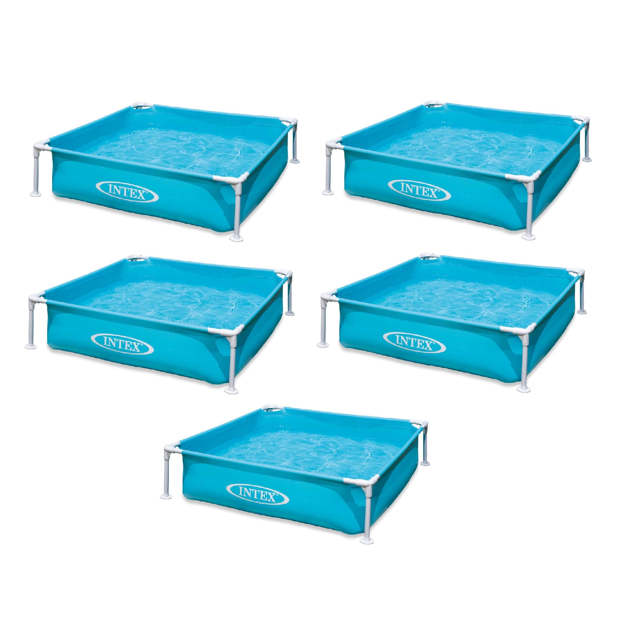 Intex - Mini Frame Kiddie 4ft x 4ft x 12in Beginner Frame Swimming Pool (5 Pack) price history on PriceWatchPro