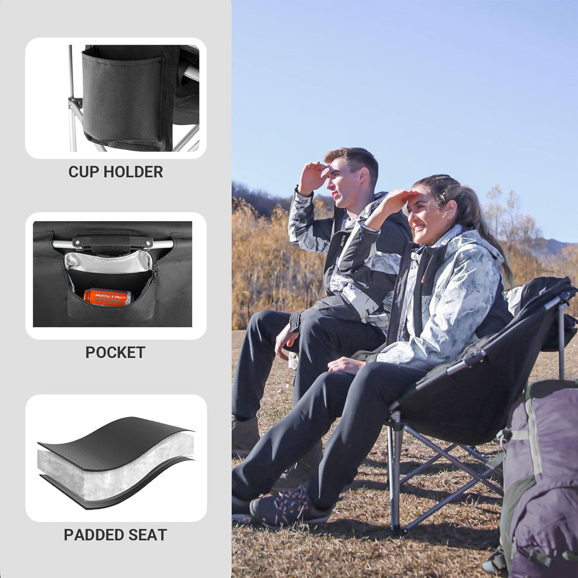 CUP HOLDER  
POCKET  
PADDED SEAT