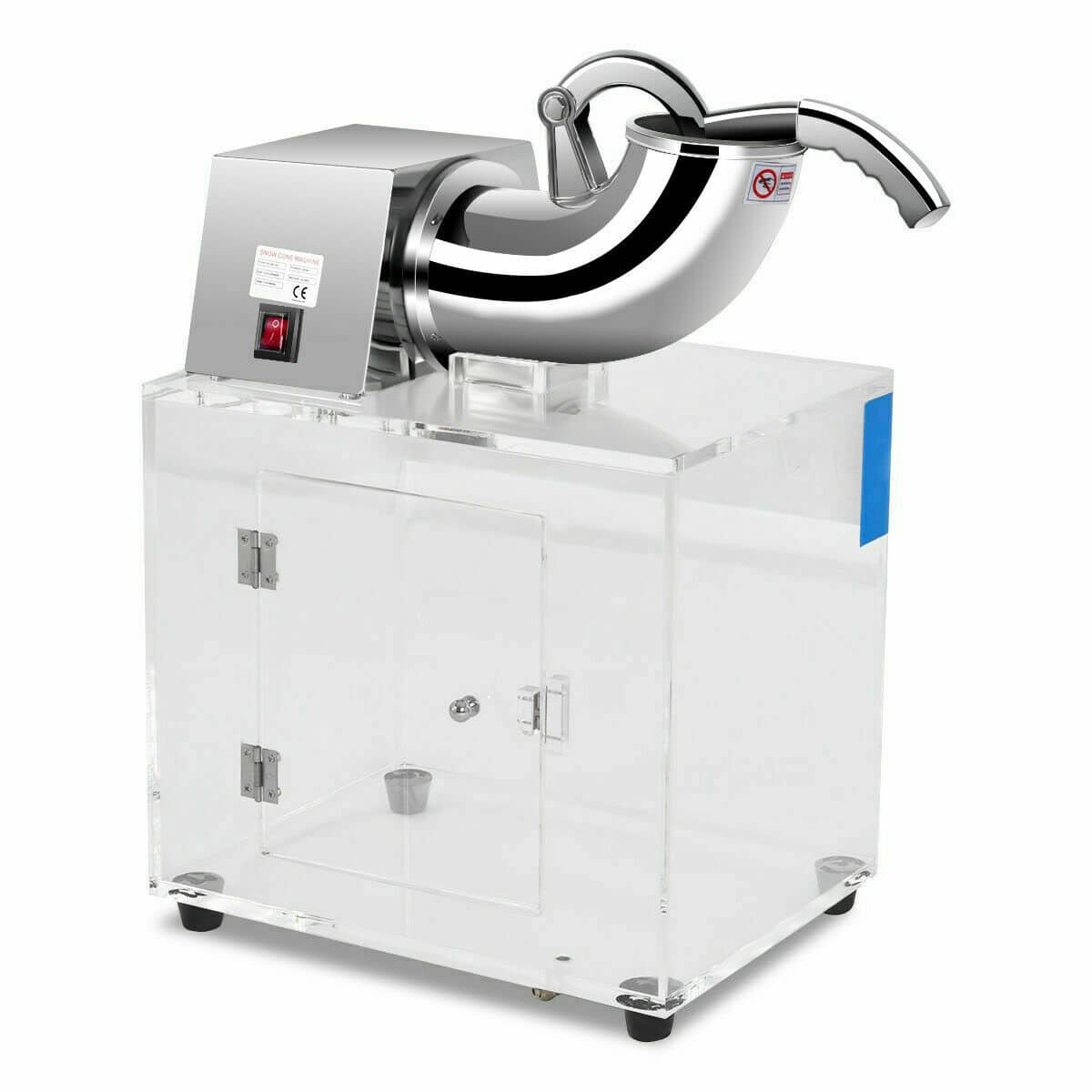 Ecooso - Electric Snow Cone Machine, Ice Shaver and Shaved Ice Maker, Countertop Party Dessert - Silver