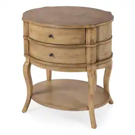 Butler Specialty - Jarvis Oval 2-Drawer Side Table - Beige