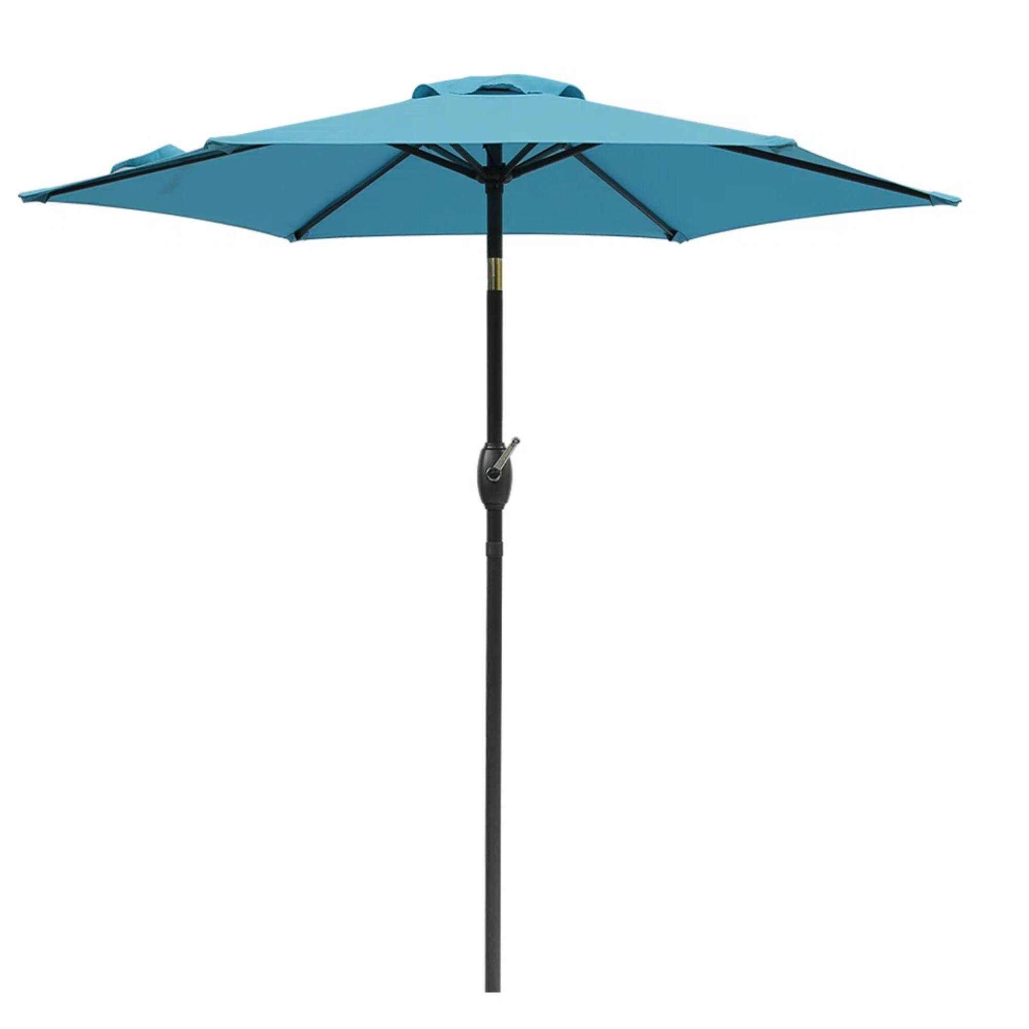 Alt View 5. Mondawe - 7.5 Feet Market Umbrella with Crank Lift & Tilt - Blue.