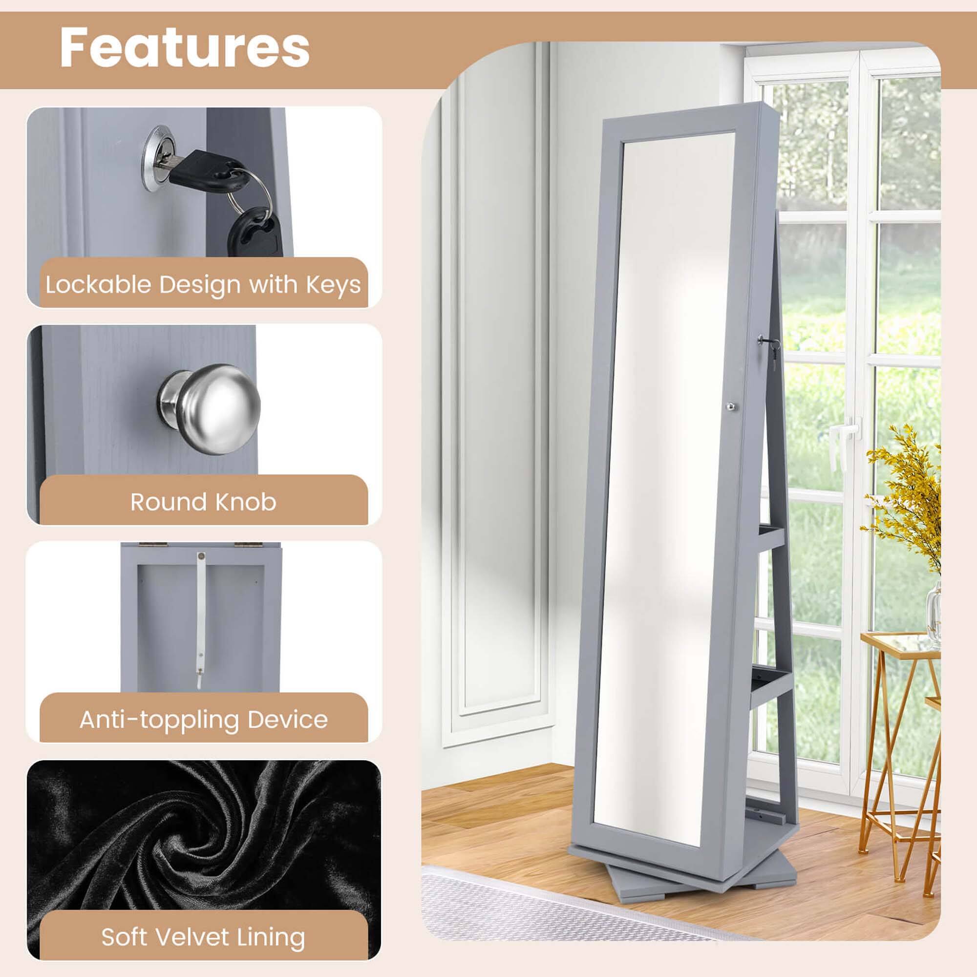 Features

- Lockable Design with Keys
- Round Knob
- Anti-toppling Device
- Soft Velvet Lining