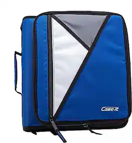 Case It - 2" 3-Ring Zipper Binders - Blue