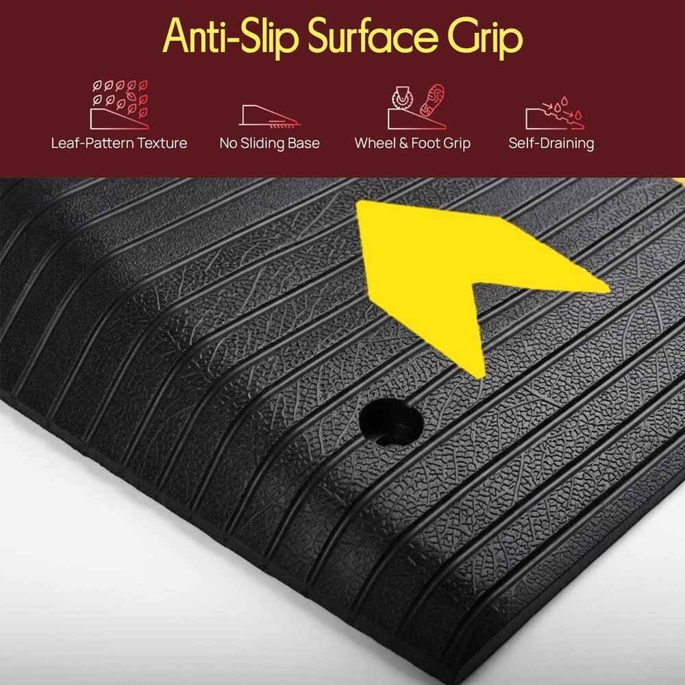 Anti-Slip Surface Grip

- Leaf-Pattern Texture
- No Sliding Base
- Wheel & Foot Grip
- Self-Draining