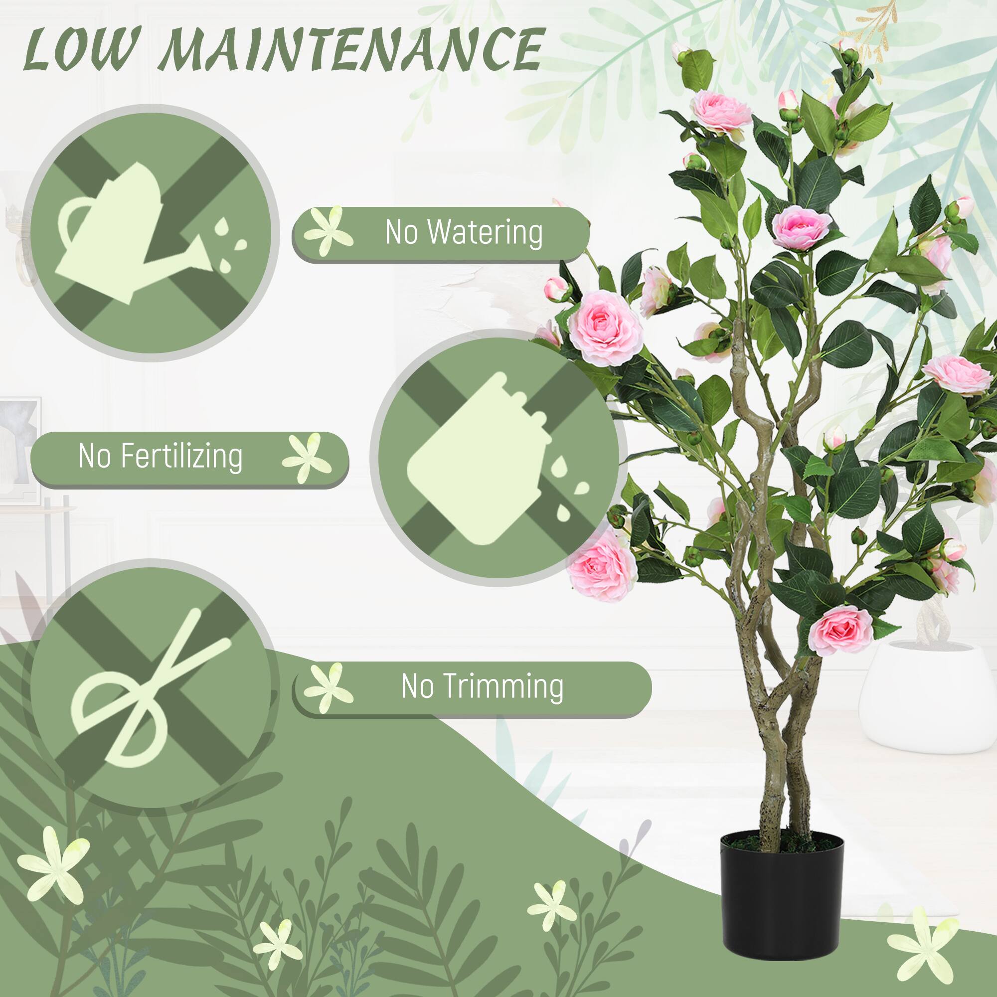 LOW MAINTENANCE
No Watering
No Fertilizing
No Trimming