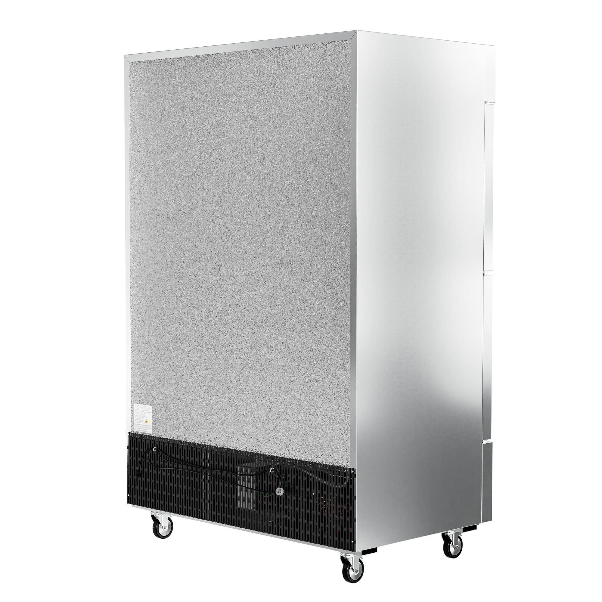 Back. Koolmore - 54 in. Commercial Stainless Steel Solid Half Door Reach-In Freezer, 47 cu. ft. RIF-2D-SSHD - Stainless steel.