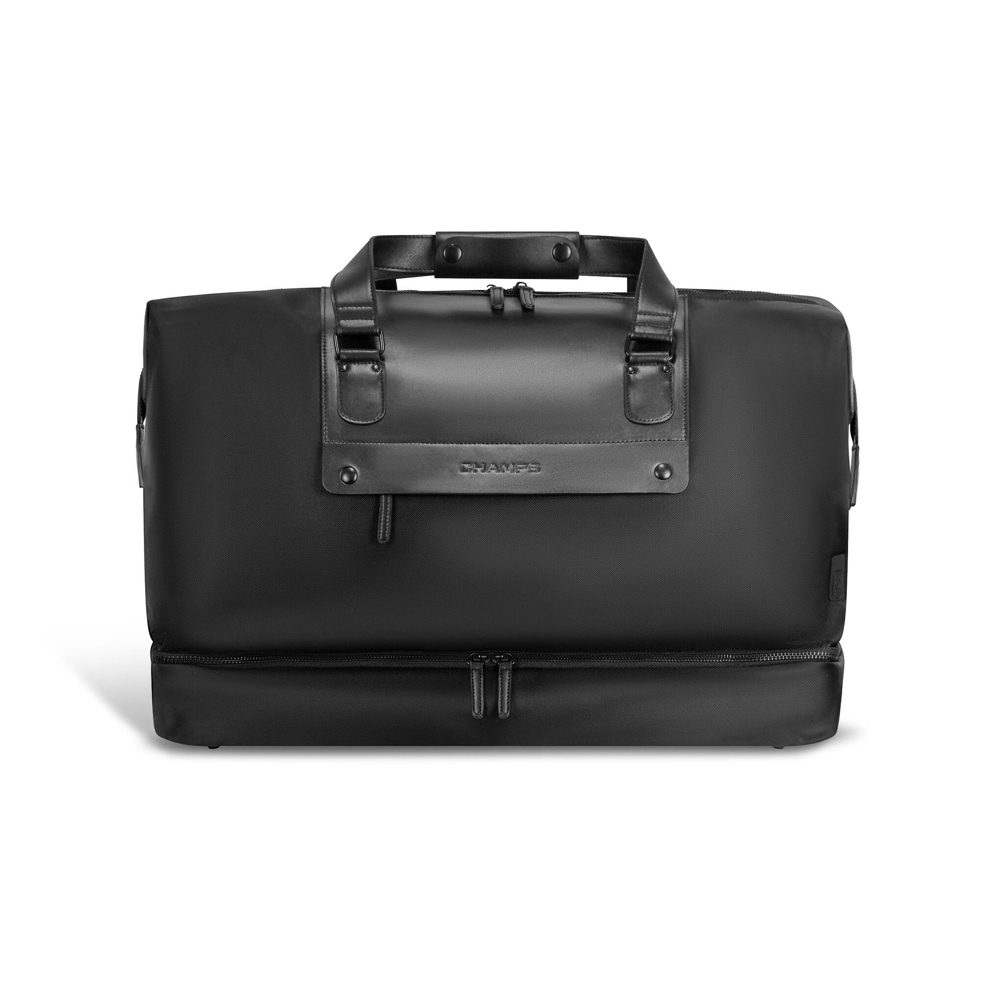 Front. Champs - Onyx Collection Duffel Laptop Bag - Black.