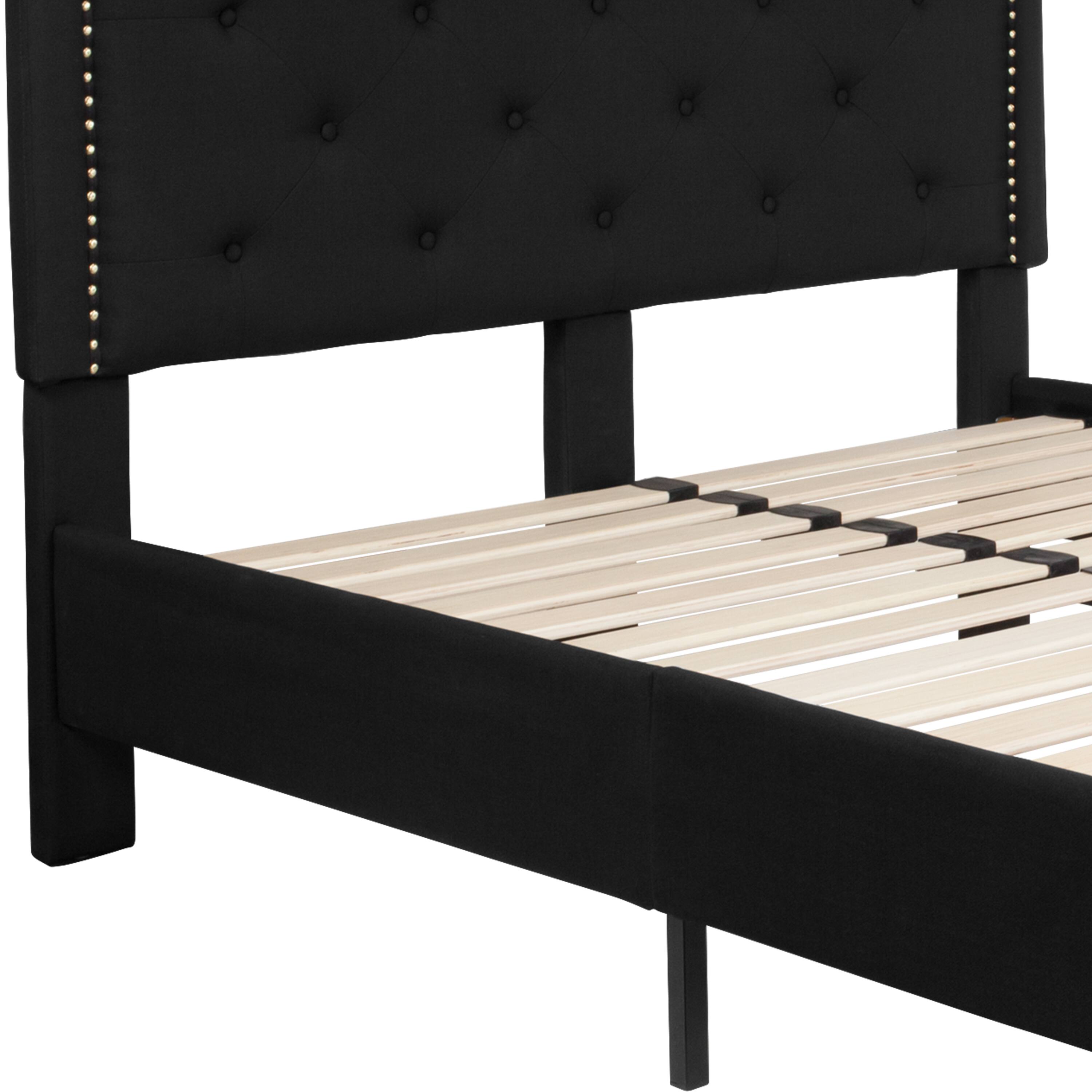 Alt View 8. Emma + Oliver - Arched Tufted Upholstered Platform Bed - Black.