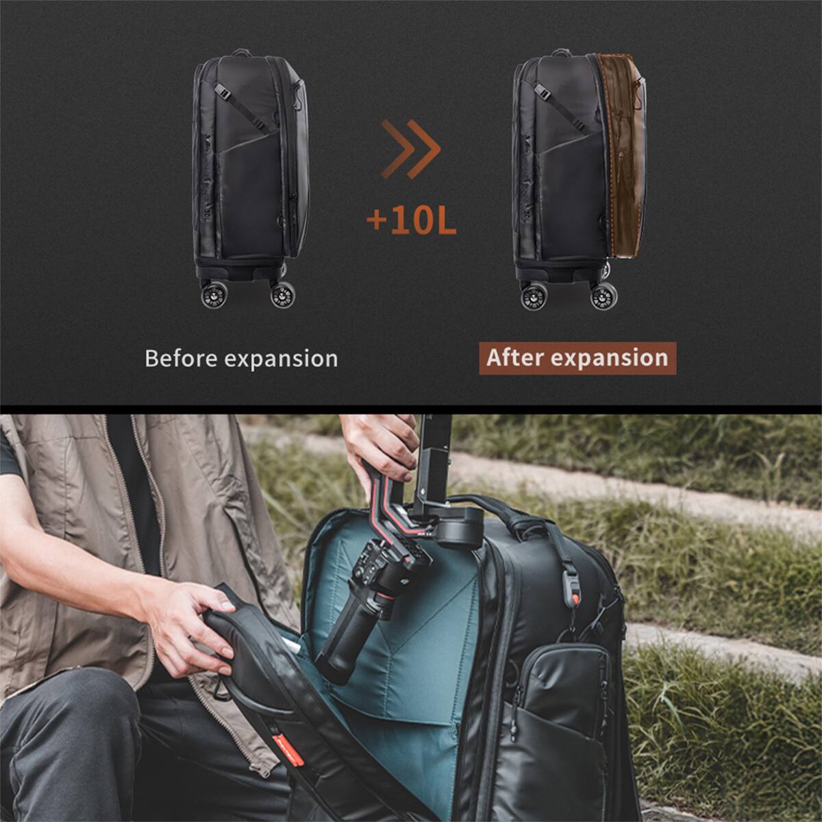 +10L  
Before expansion  
After expansion