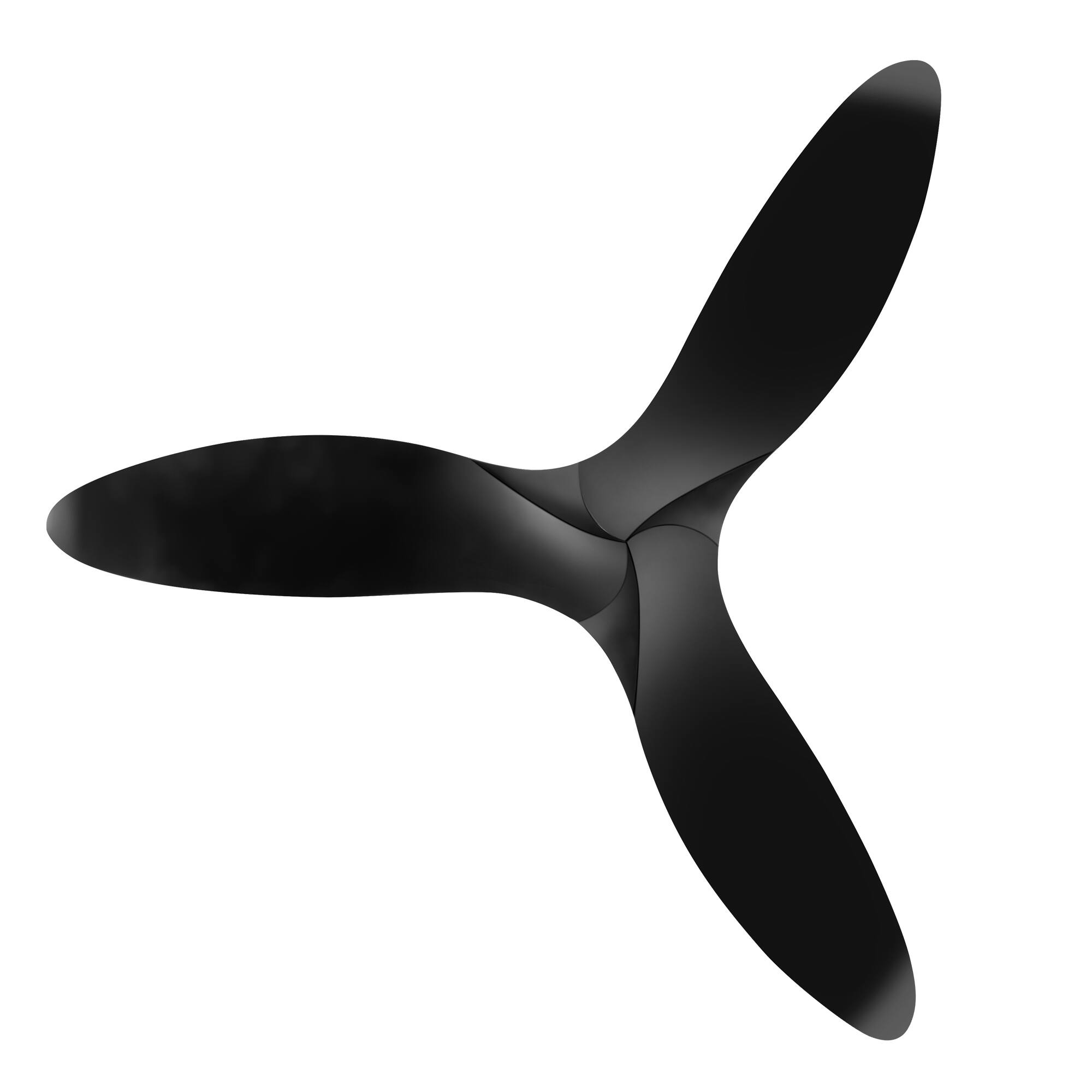 Alt View 9. Breezary - 56-Inch Indoor Ceiling Fan with 3 ABS Blades, 5’’ & 10’’ Downrods,  Reversible DC Motor, 6-Speed Remote Control - Matte Black.