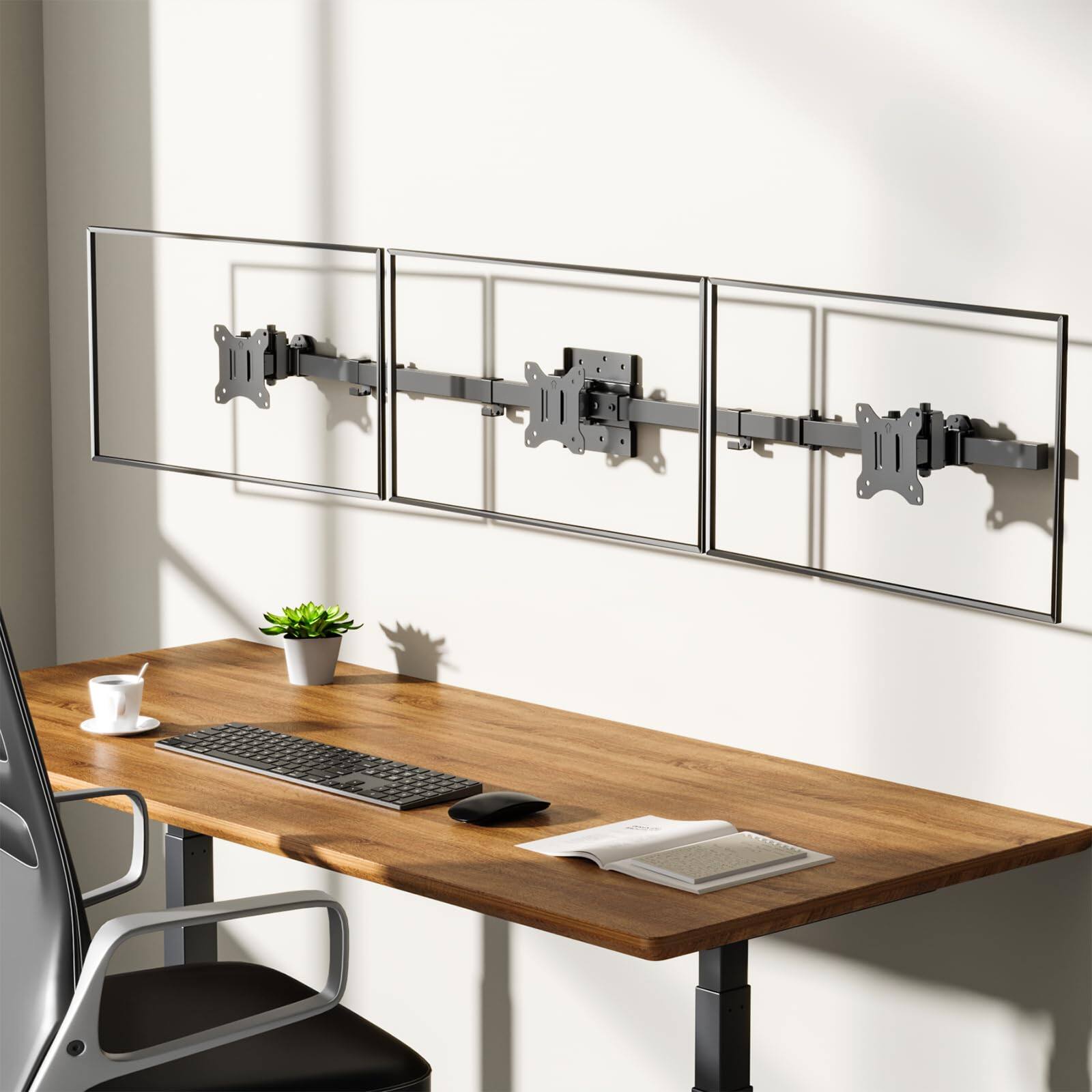 Left. Comfort Essence - Monitor Wall Mount For 17 To Computer Arm 3 Screens Swivel Tilt With Mounting Holes 75x75 100xPer Holds Up - 32 inch Standard.