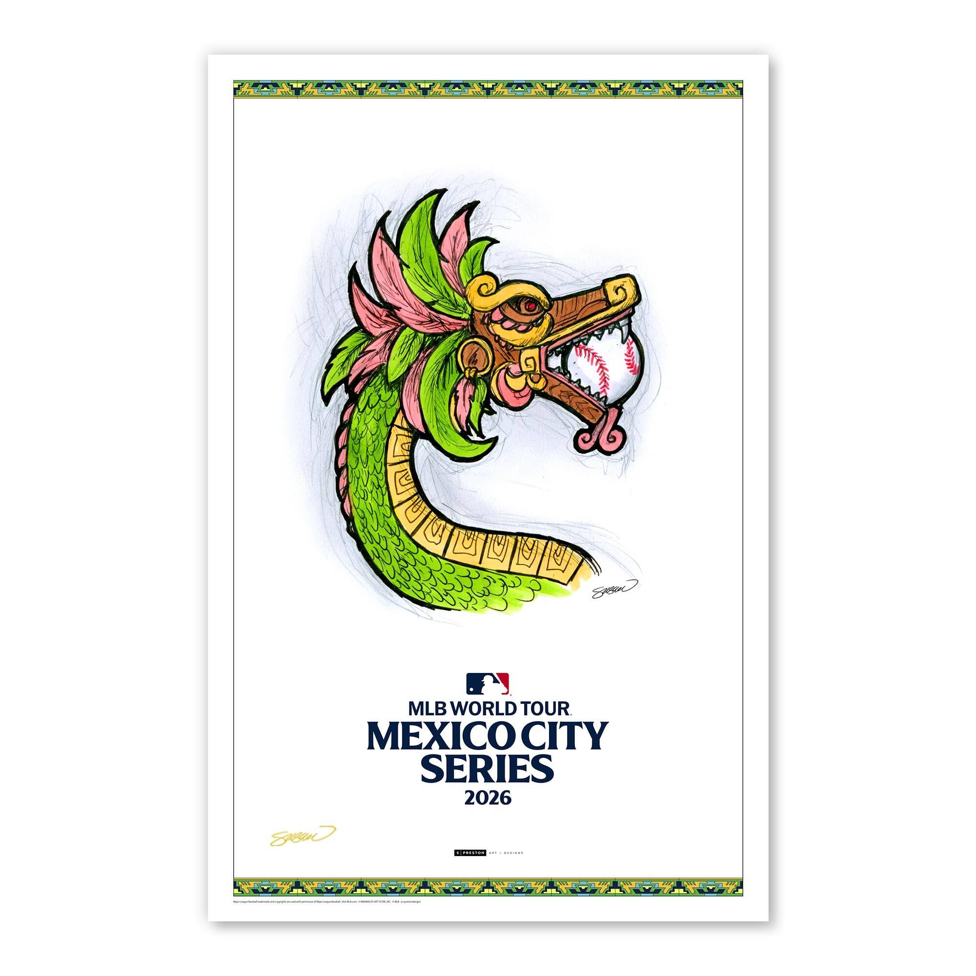 Arizona Diamondbacks vs. San Diego Padres 2026 MLB Mexico City Series 11" x 17" Limited Edition Poster Print
