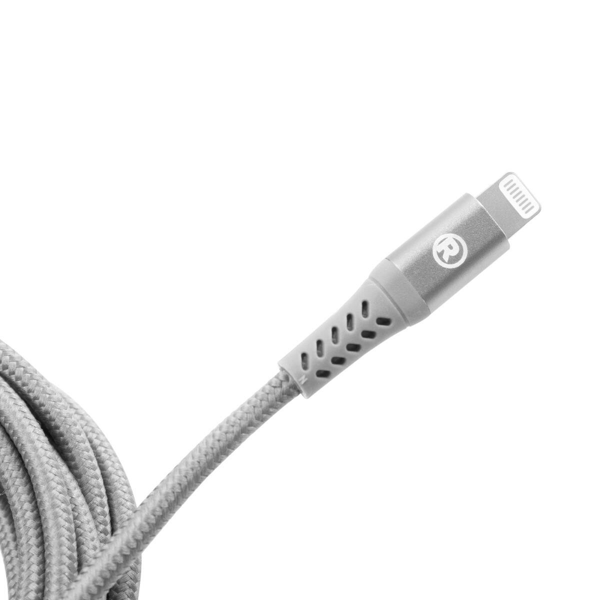 Back. RadioShack - Charging Cable USB to Lightning – 6 ft - Gray.