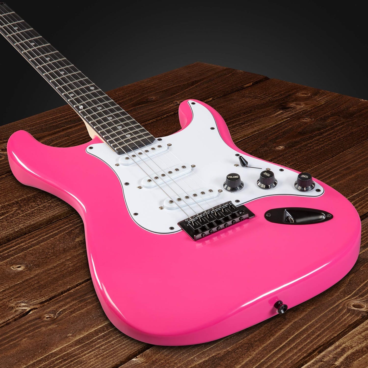 Alt View 3. Lyxpro - Electric Guitar Kit, 39” Electric Guitar with Amp & Electric Guitar Accessories - Pink.