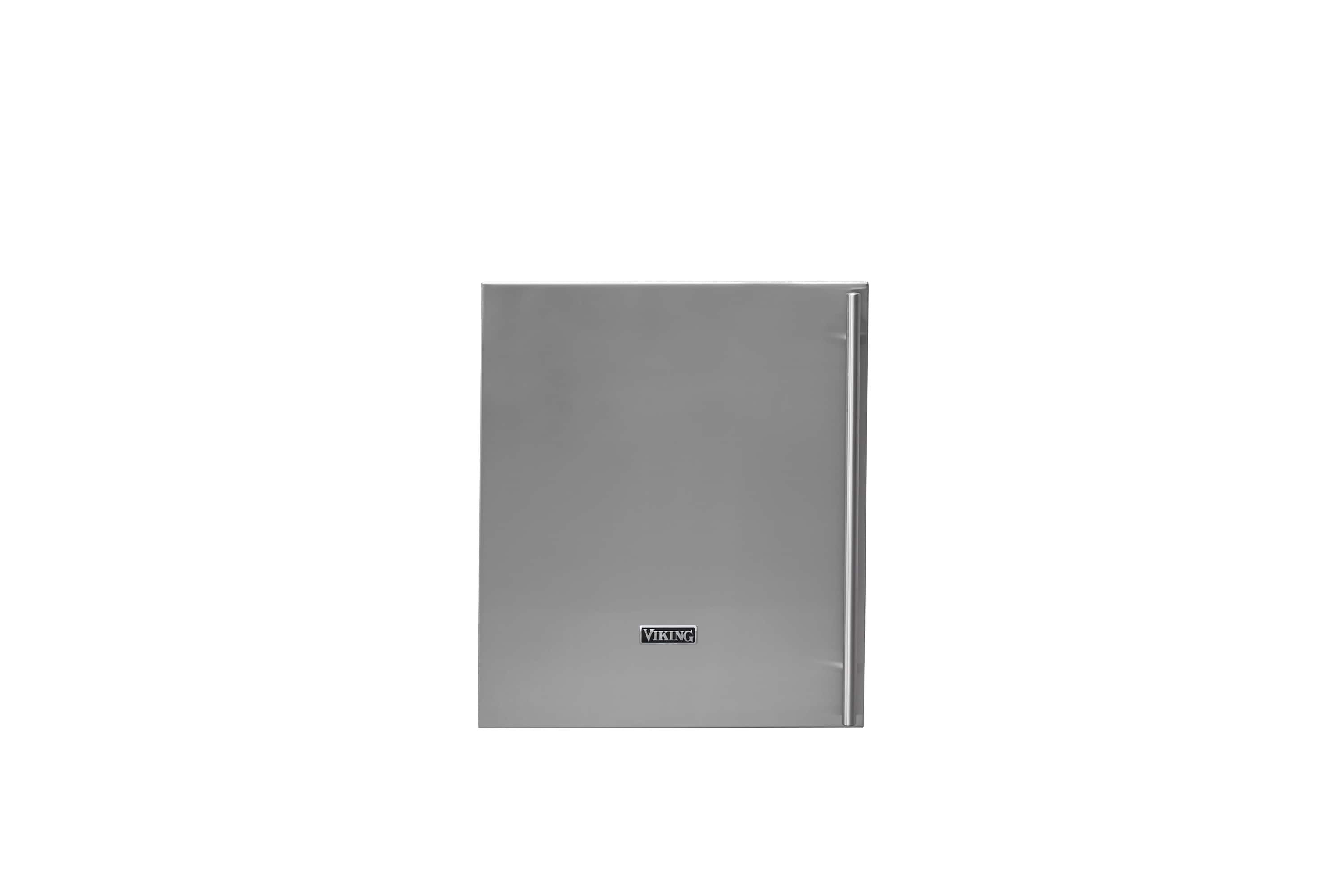 Front. Viking - 24" W. Classic Door Panel for Undercounter Beverage Center, Stainless Steel for ADA FRUI3242DL(R)ADA - Stainless.