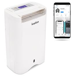 Ivation - 19 Pint Smart Dehumidifier, Desiccant Dehumidifier with Drain Hose, Spaces Up to 410 Sq Ft - White