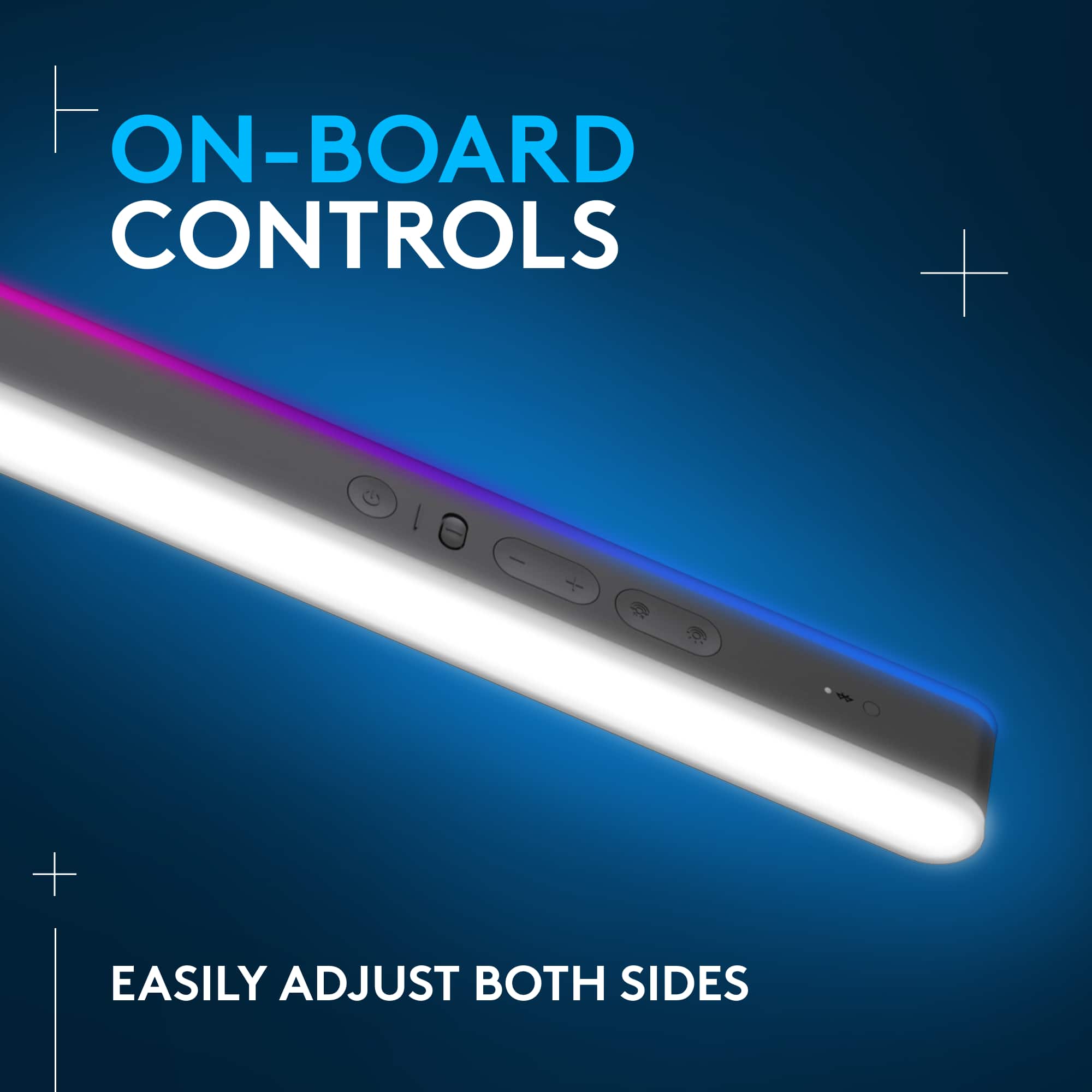 ON-BOARD CONTROLS EASILY ADJUST BOTH SIDES
