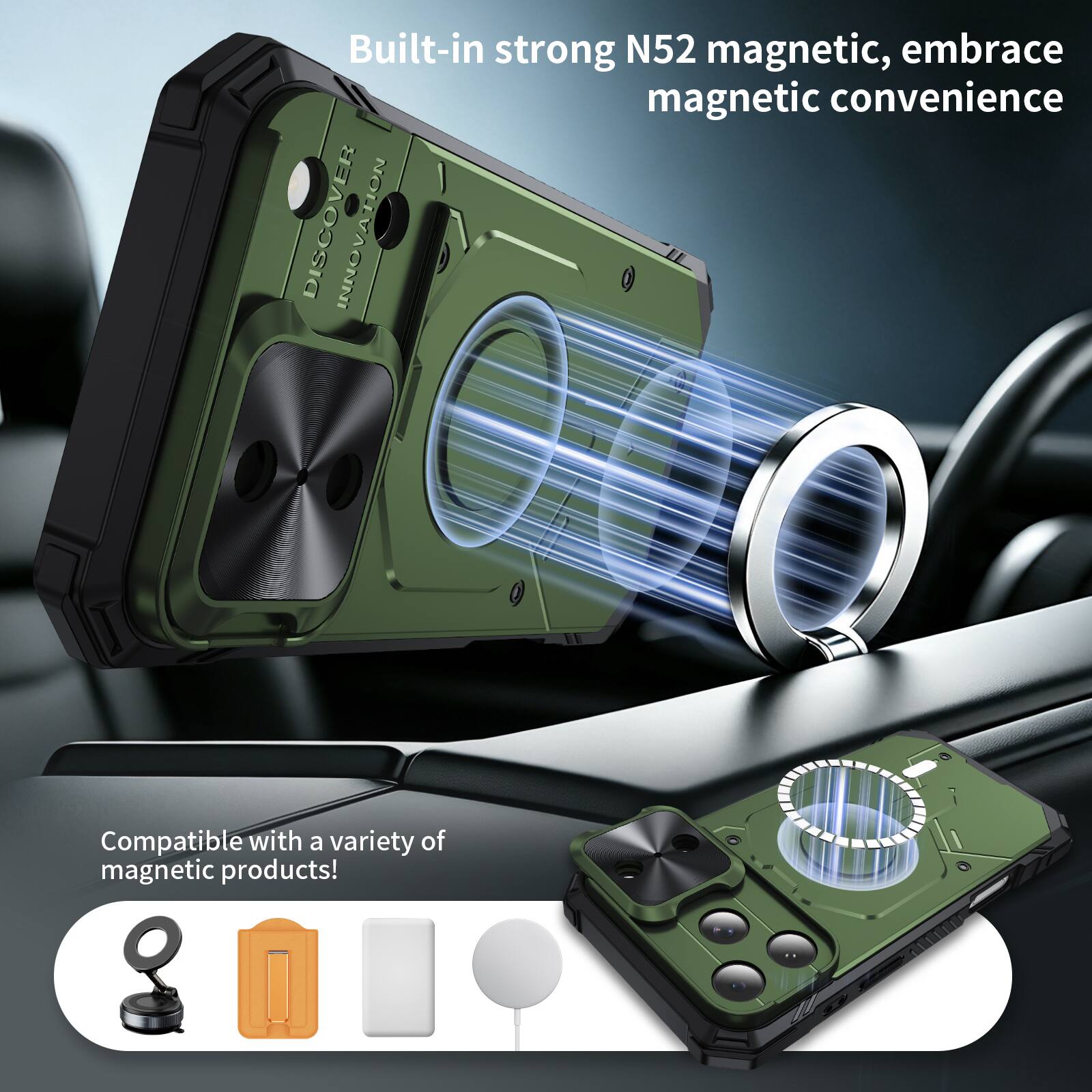 UUCOVER Magnetic Case for iPhone 17 Pro Max,Shockproof TPU+PC Case ...