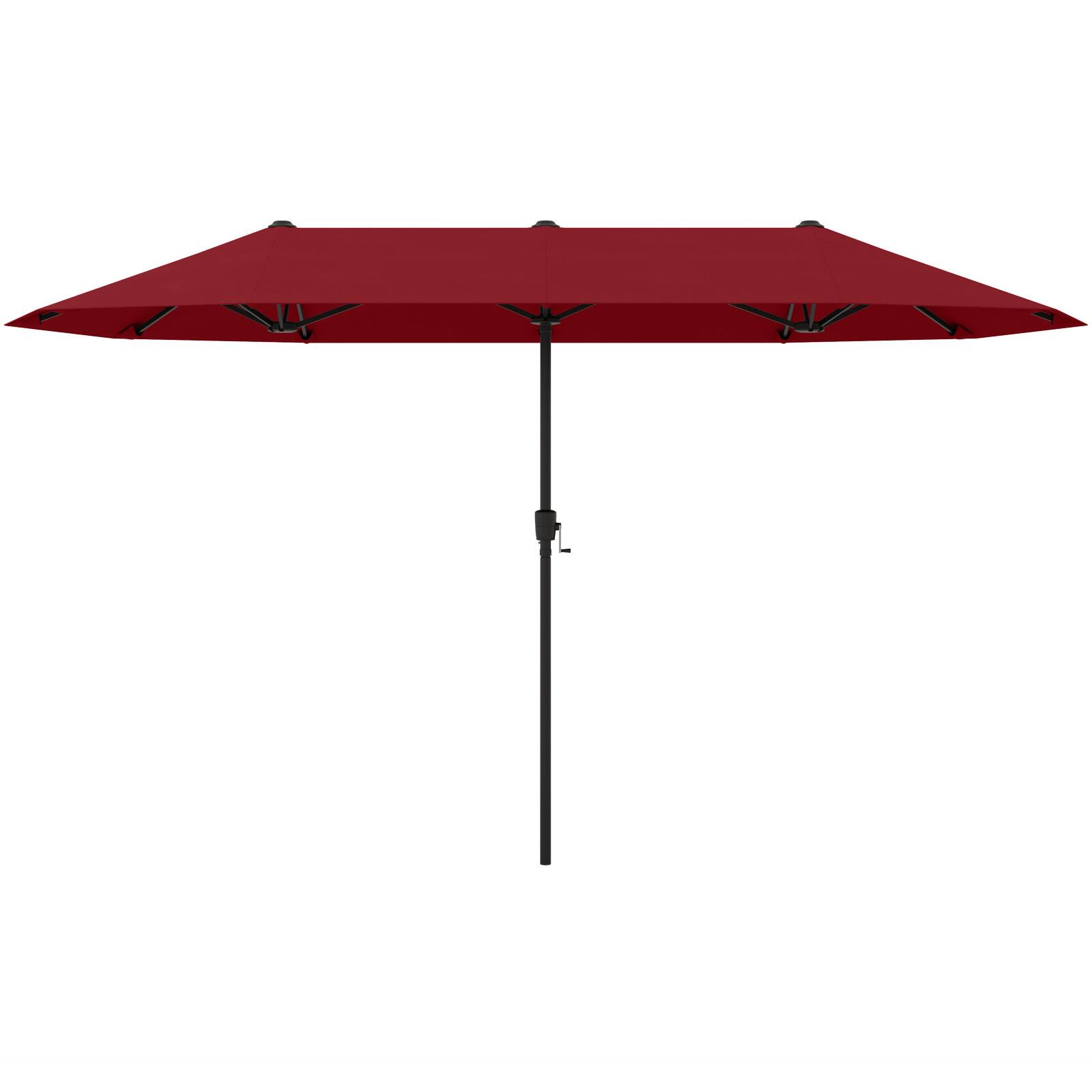 Alt View 9. Gymax - Gymax 13 FT Double-sided Patio Umbrella Outdoor Large Twin Size Umbrella Red - Red.