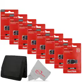 SanDisk Professional - 8x SanDisk Cruzer Blade USB Flash Drive - 64GB with Card Wallet - Red