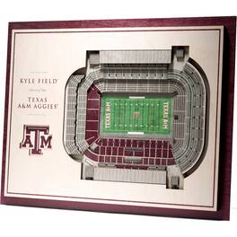 YouTheFan - Texas A&M Aggies 17'' x 13'' 5-Layer StadiumViews 3D Wall Art - Brown