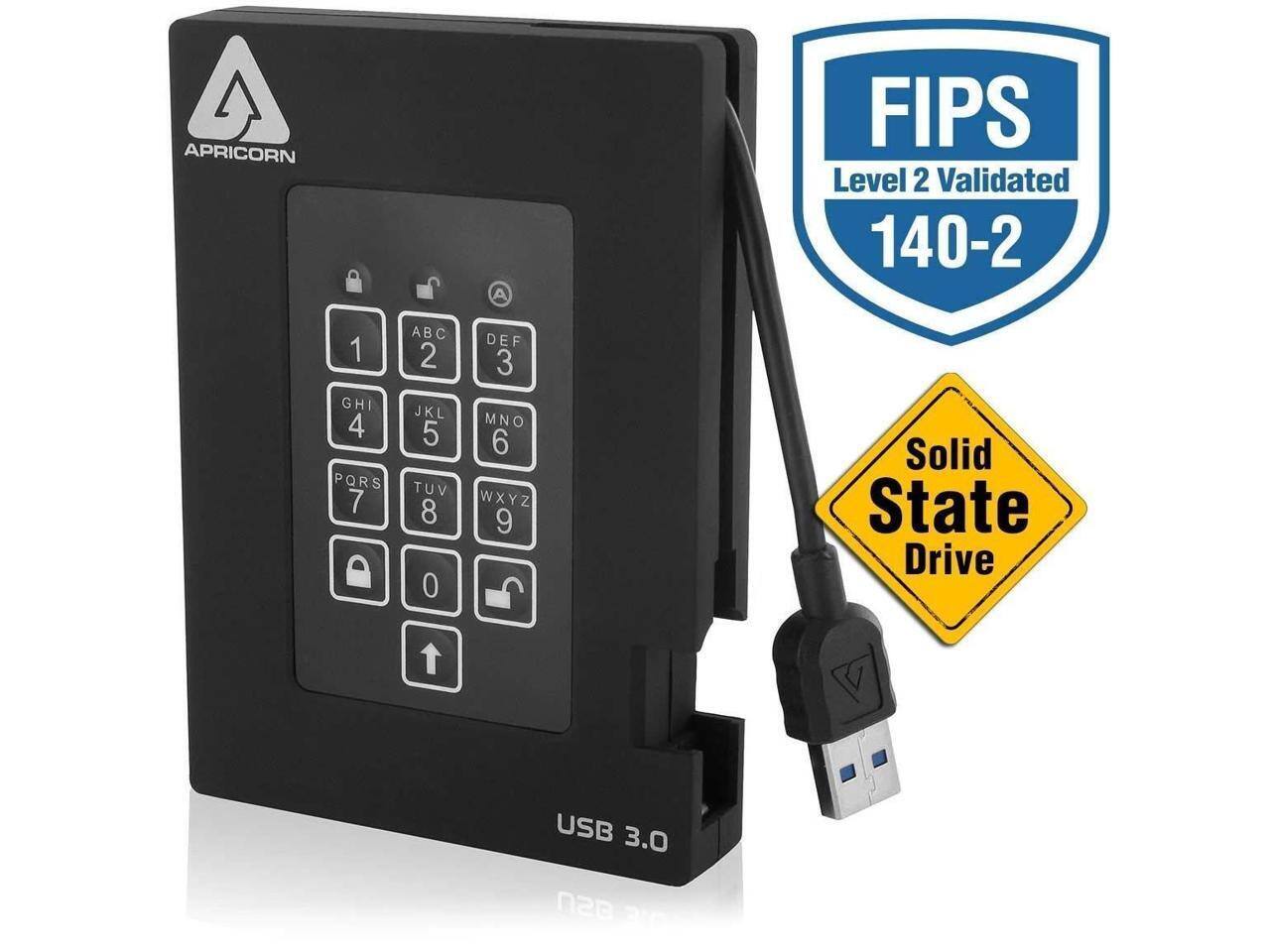 APRICORN FIPS Level 2 Validated 140-2

1 GHI 4 PQRS 7 ABC 2 JKL 5 TUV 8 0 DEF 3 MNO 6 WXYZ 9

Solid State Drive USB 3.0