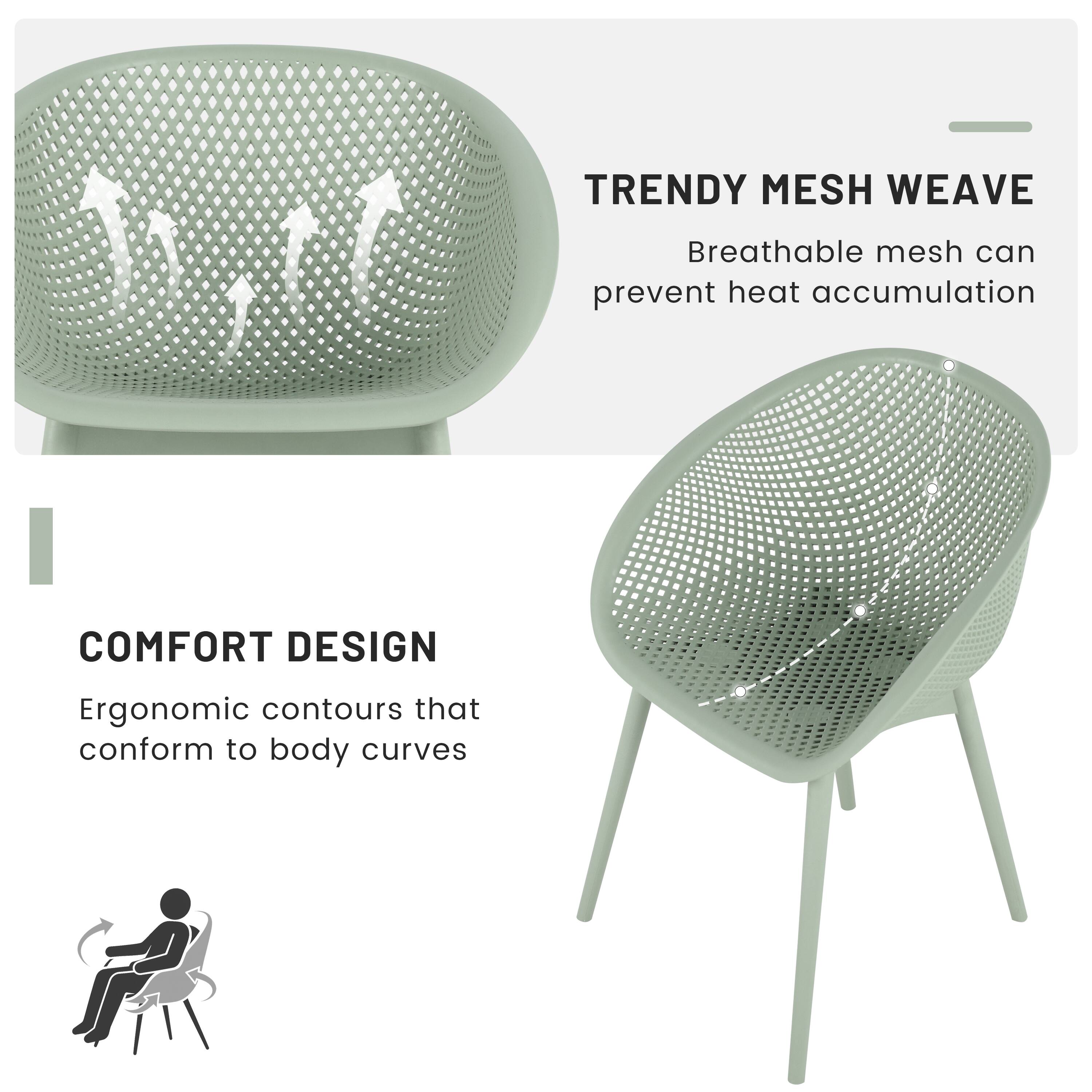 1. TRENDSY MESH WEAVE  
   Breathable mesh can prevent heat accumulation

2. COMFORT DESIGN  
   Ergonomic contours that conform to body curves