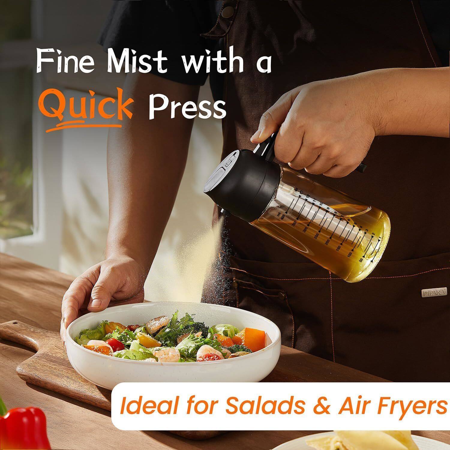 Fine Mist with a Quick Press

Ideal for Salads & Air Fryers