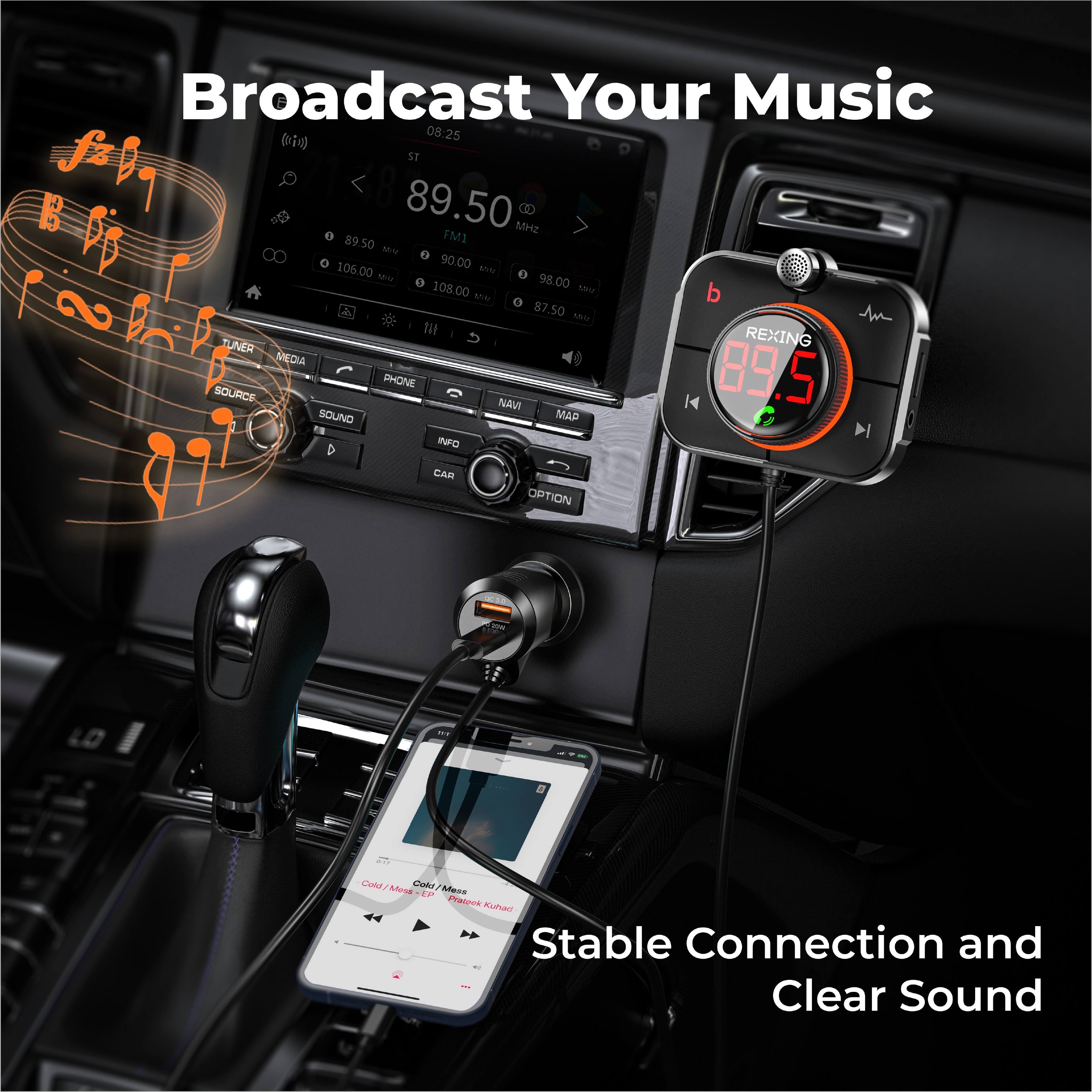 Broadcast Your Music

89.50 MHz

Stable Connection and Clear Sound