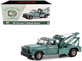 1967 Chevrolet C-30 Dually Wrecker Tow Truck "Holley Speed Shop" 1/18 Diecast Model Car by Greenlight - Green