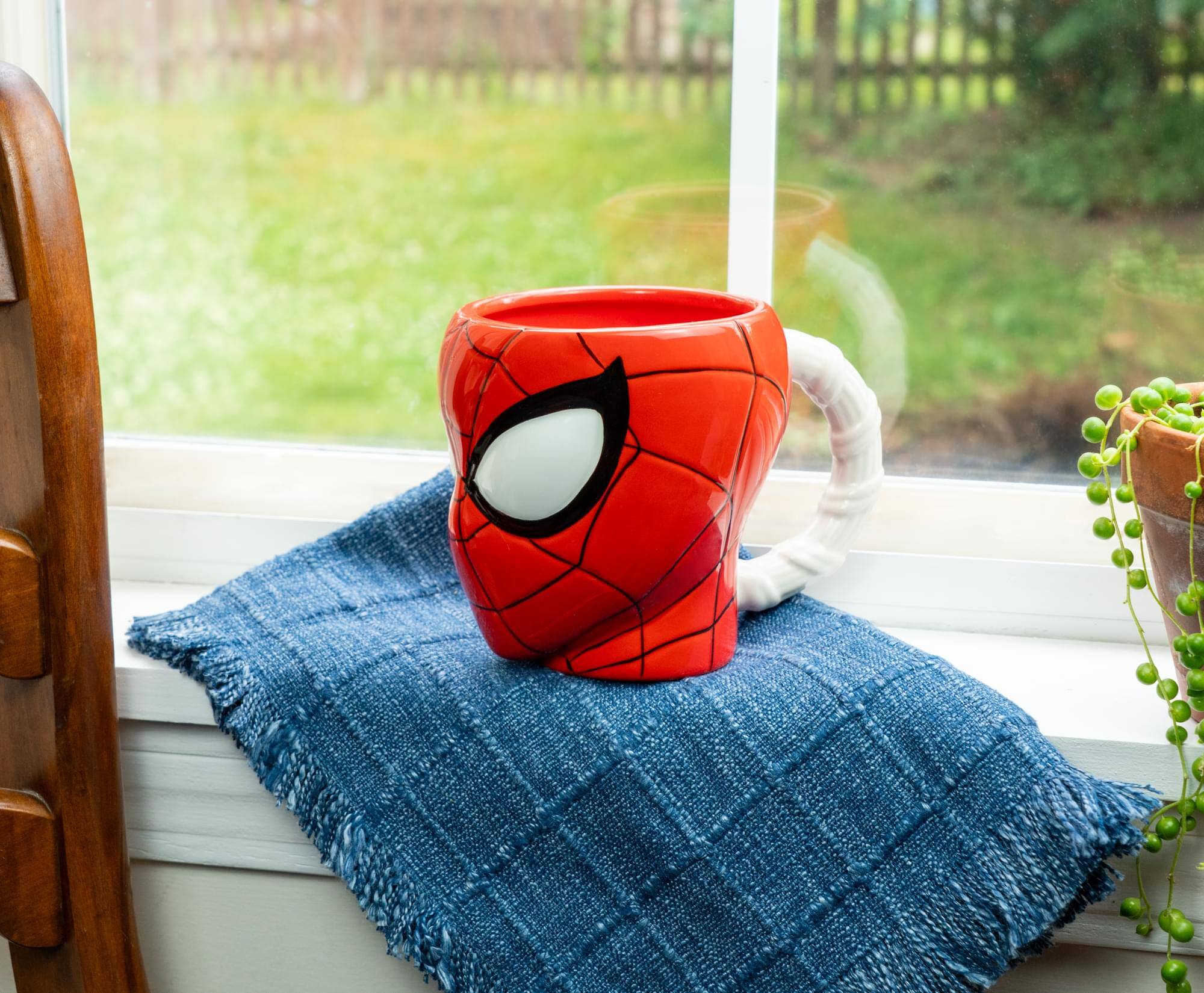 Alt View 5. Marvel - Marvel Spider-Man Head 3D Sculpted Ceramic Mug With Web Handle | Holds 30 Ounces - Multi-Colored.